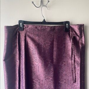 Purple Pleated Midi Skirt Work